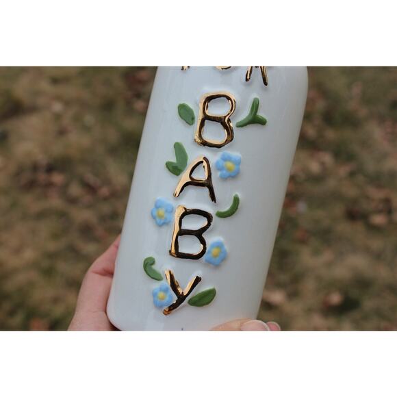 Ceramic Piggy Bank Bottle for a Baby - Baby Shower Gift Vintage - Picture 5 of 8